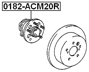 Rear Wheel Hub Febest 0182-ACM20R Oem 42450-42030