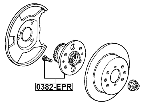 Fits Honda Civic 02-03 Rear Wheel Hub FEBEST 0382-EPR OEM 42200-S5A-J01